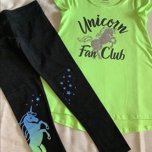 Girls Justice “Unicorn Fan Club” Top & Leggings